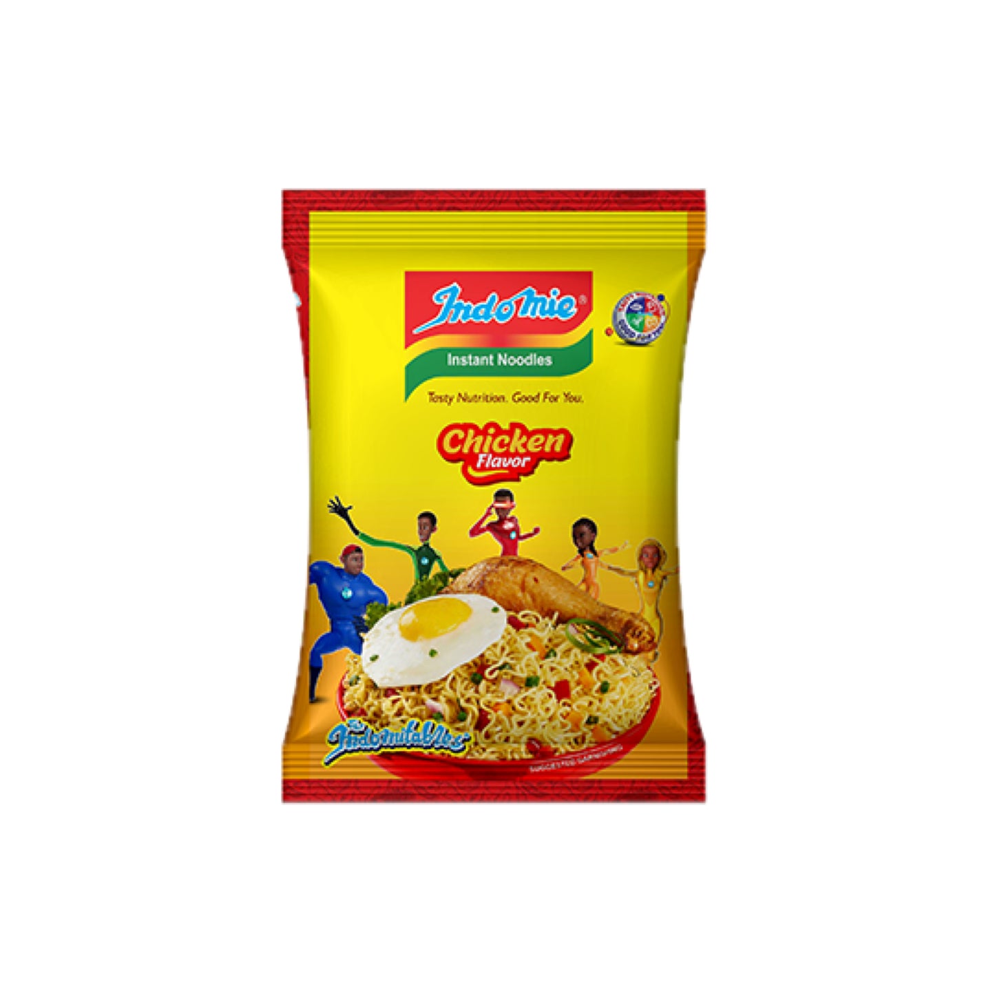 Nigerian chicken indomie noodles