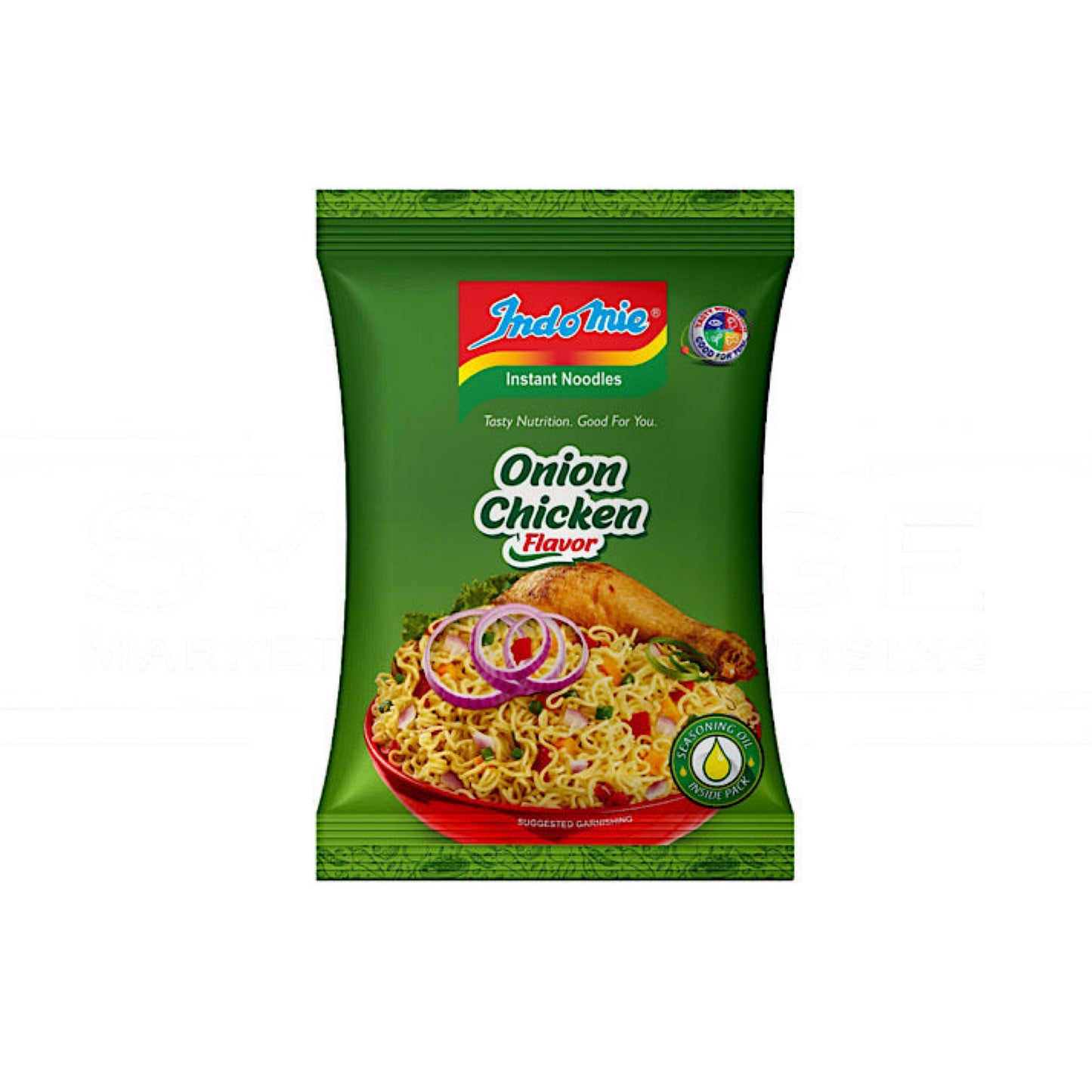 Nigerian onion chicken indomie noodles 