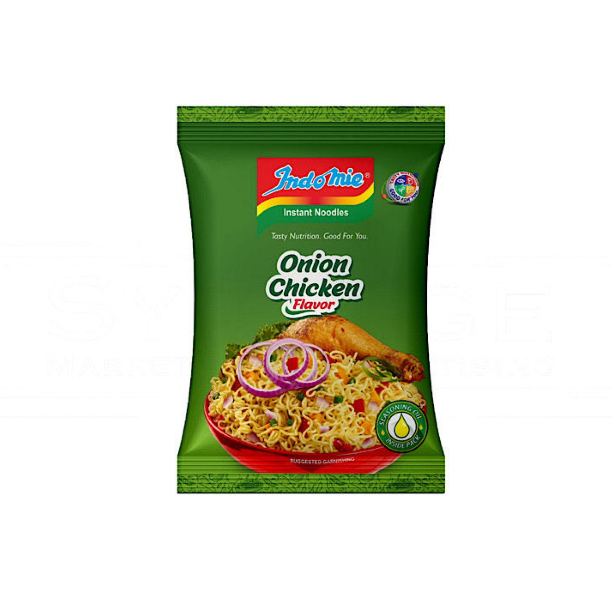 Nigerian onion chicken indomie noodles 